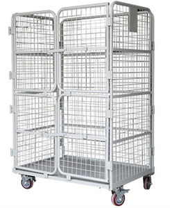 500kg <strong>Loading</strong> <strong>Capacity</strong> Supermarket Storage Rolling Cage Laundry Room Turnover Roll <strong>Container</strong> Collapsible Roll Trolley Cage - Product Image 5