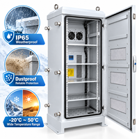 Armoire de télécommunications extérieure IP65 en acier galvanisé avec refroidissement par air, étagères multi-niveaux, conception personnalisée, en stock pour équipement de serveur et réseau