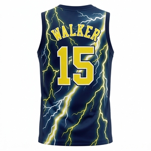 Camiseta sin Mangas Transpirable de Malla de Poliéster, Camisetas de Baloncesto Personalizadas para Equipos, Unisex para Adultos, Cuello en V, Impresas por Sublimación, de Secado Rápido - Product Image 6