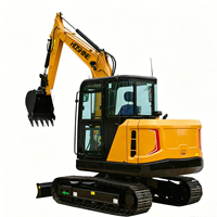 Mini-excavatrice sur chenilles de 6 tonnes avec rotateur inclinable et rotatif - Excavatrice hydraulique compacte pour nivellement polyvalent
