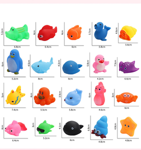Lot de jouets de bain en gros, animaux de 5 cm, assortiment complet, jouets de salle de bain colorés qui couinent, canards en caoutchouc - Product Image 5