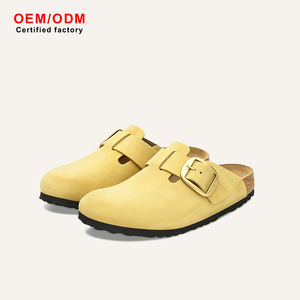 Mules tendance en daim pour femme, style rétro, avec plateforme en bois, confortables, antidérapantes, légères, décontractées et plates - Product Image 1