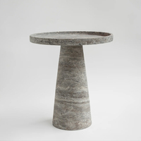 Table d'appoint surélevée de style nordique, design minimaliste de luxe, fabriquée en marbre naturel durable