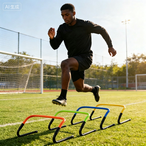 Vallas de Agilidad para Fútbol, Plegables y Desmontables, Entrenamiento de Velocidad, Altura Ajustable, Herramienta de Práctica de Obstáculos - Product Image 2