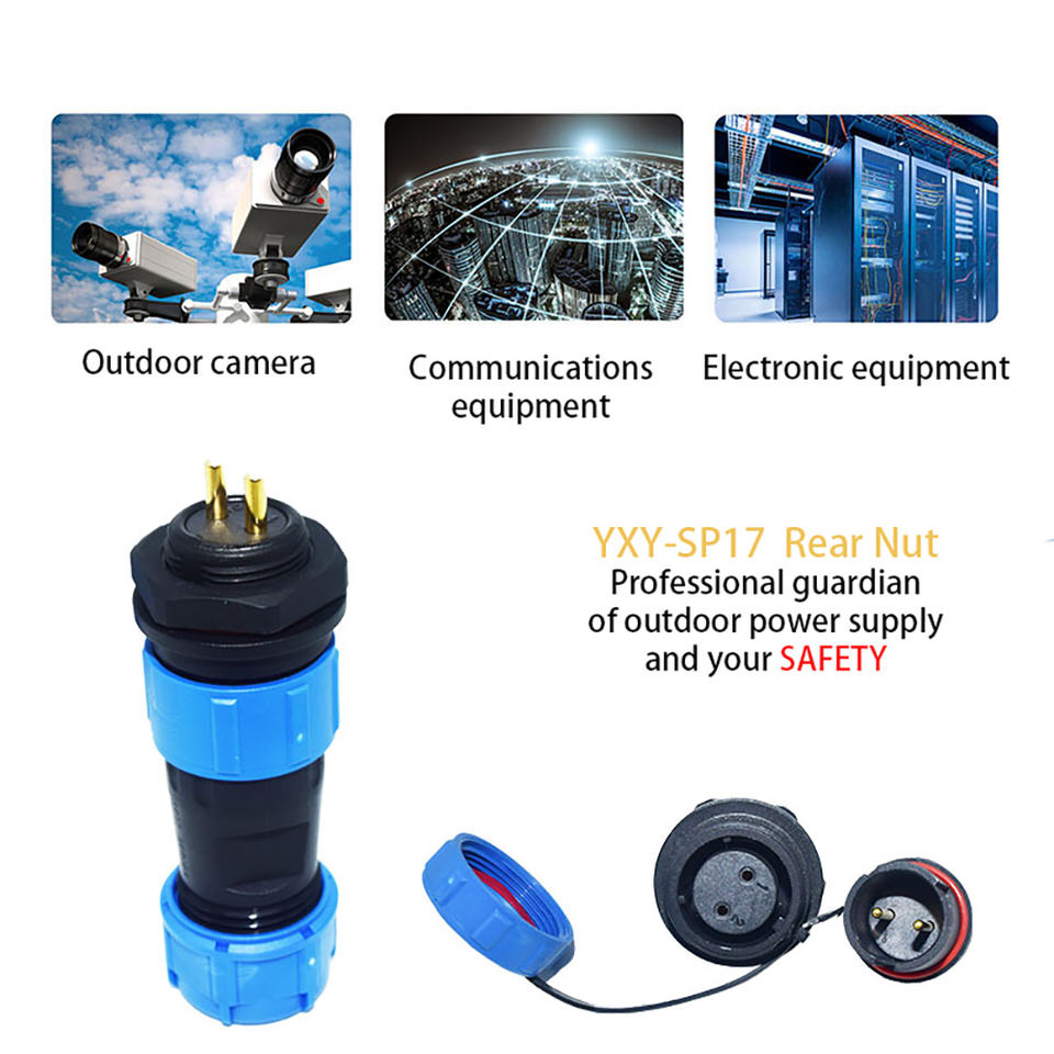 WEIPU SP13 SP17 SP21 Series IP68 Waterproof Panel Mounted Inline Coupler Connector 2-12 Pin