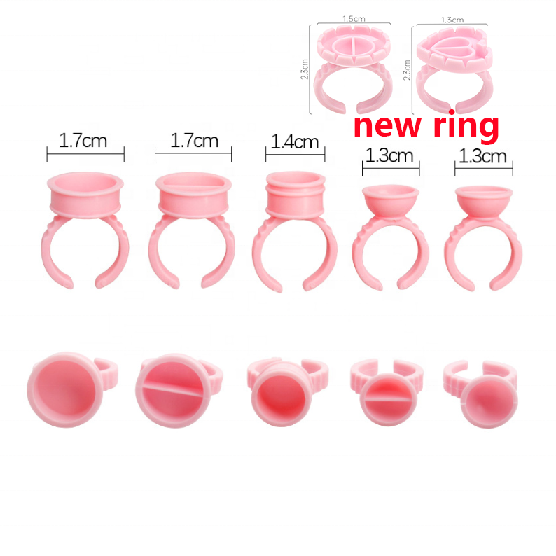 factory direct sale cheap disposable lash plastic glue ring holder for eyelash extension glue