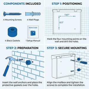 Buzón de Metal para Montar en la Pared, Acero Galvanizado de 0.8mm con Recubrimiento en Polvo, Antirrobo, para Proyectos Residenciales y Apartamentos OEM - Product Image 4