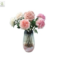 Rose Austin artificielle à tige unique de haute qualité en gros, fleur en latex au toucher réel pour la décoration de table de mariage, fête, maison