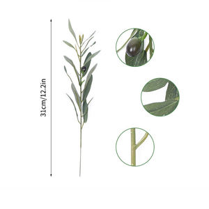Decoración del hogar <span class=keywords><strong>de</strong></span> un solo tallo Hojas <span class=keywords><strong>de</strong></span> olivo artificiales y fruta Imitación Arreglo <span class=keywords><strong>de</strong></span> flores <span class=keywords><strong>de</strong></span> Navidad Ramo <span class=keywords><strong>de</strong></span> plantas - Product Image 4