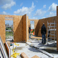 Panel Aislante Estructural para Paredes, Kit de Vivienda Prefabricada, Paneles Modulares SIP de EPS y OSB, Precio de Fábrica en China