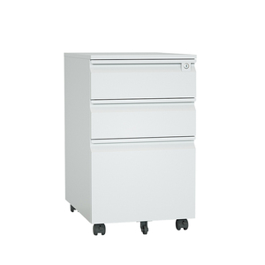 Gabinetto Mobile dell'ufficio di stoccaggio con le ruote in acciaio 3 cassetti gabinetto con la maniglia dell'oca per l'home Office - Product Image 1