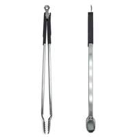 Pinces à barbecue de 24 pouces en acier inoxydable, pinces à gril longues en métal pour barbecue extérieur, poignée antidérapante, mécanisme de verrouillage, résistantes à la chaleur