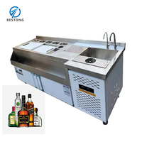 Murah Bartender bar Stasiun Stainless koktail di bawah bar Drop di koktail stasiun koktail kulkas