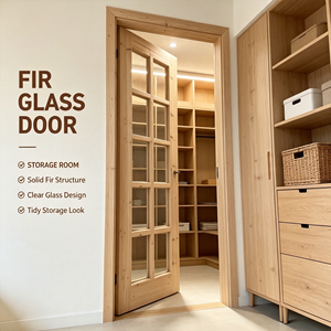 Porte intérieure rustique en bois de <span class=keywords><strong>sapin</strong></span> massif avec nœuds naturels, idéale pour la rénovation intérieure de maisons de campagne - Product Image 4