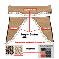 Ensemble de rideaux de fenêtre de camion en cuir universel 3 pièces, accessoires intérieurs décoratifs pour Volvo Scania DAF MAN Mercedes HOWO