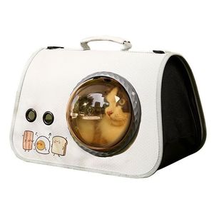 Honden- en kattenruimtecapsule crossbody rugzak, zachte polyester draagtas met print voor buitengebruik - Product Image 1