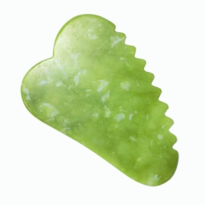 Grand peigne Gua Sha en jade Xiuyan à dents multiples pour le cuir chevelu, le visage et le corps, pour l'acupression - Product Image 6