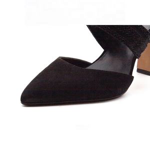 2025 scarpe con tacco basso con Slingback <span class=keywords><strong>eleganti</strong></span> personalizzate di alta qualità stile estivo da donna abito estivo décolleté a punta con Logo <span class=keywords><strong>tacchi</strong></span> da donna - Product Image 6