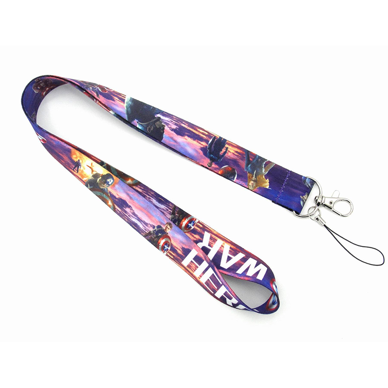 Cool Cartoon the Avengers Marvel Spider-Man Iron Man Lanyard Wholesale High Quality Neck Strap Lanyards Satin Anti-Lost Lanyard Image 4