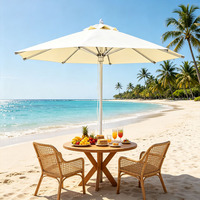 Parasol de patio luxueux en aluminium, auvent de jardin robuste, adapté aux restaurants commerciaux et aux piscines