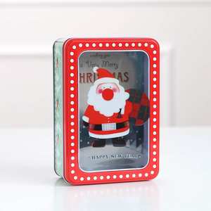 크리스마스 휴일 사탕 비스킷 깡통 빈 둥근 비스킷 주석 상자 제조 업체 도매 - Product Image 2