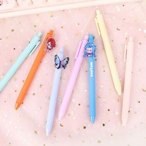 Custom Transparent Orange <b>Acrylic</b> <b>Pen</b> Cartoon Characters Gel Ball Point 0.7mm Writing Width Soft PVC for Business Promotion Gift - Product Image 1
