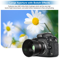 Objectif Portrait 85mm F1.8 – Objectif EF Téléobjectif Manuel pour Appareils Photo Canon EOS Rebel T8i T7i T7 T6 T6s T6i 90D 80D 77D Etc.