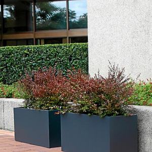 Foshan Factory Direct Sales Light Weight Large Outdoor White Rectangular Fiberglass Flower Pots <b>for</b> Wholesale - Product Image 2