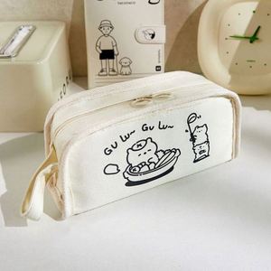 Étui à crayons en tissu PU en forme de cœur mignon pour filles, avec fermeture éclair, parfait pour les fournitures scolaires - Product Image 2