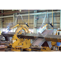 Sistemas de soldadura robótica FANUC para viga en H, tubo cuadrado y componentes de acero estructural equipados con posicionadores de anillo