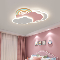 Plafonnier créatif dessin animé blanc rose nuages chambre d'enfant chaud romantique arc-en-ciel chambre intérieur led plafonnier