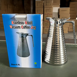 Thermos di Lusso Isolato Sottovuoto per 12-24 Ore, Caraffa da Viaggio per Caffè 0.9L in Acciaio Inox con Finitura a Specchio Argento - Product Image 2