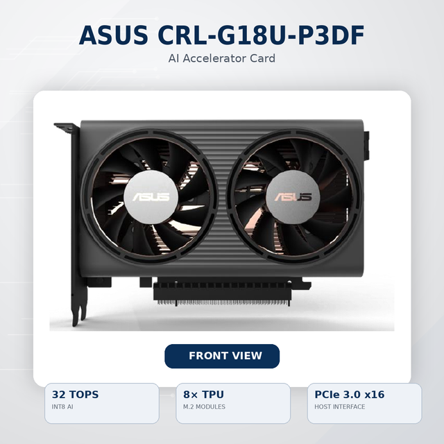 Asus CRL-G18U-P3DF  PCIe Gen3 AI accelerator card