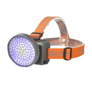 Pesca esterna multifunzionale luce nera Ultra Violet Scorpion faro torcia testa ricarica USB Led lampada UV lampada frontale