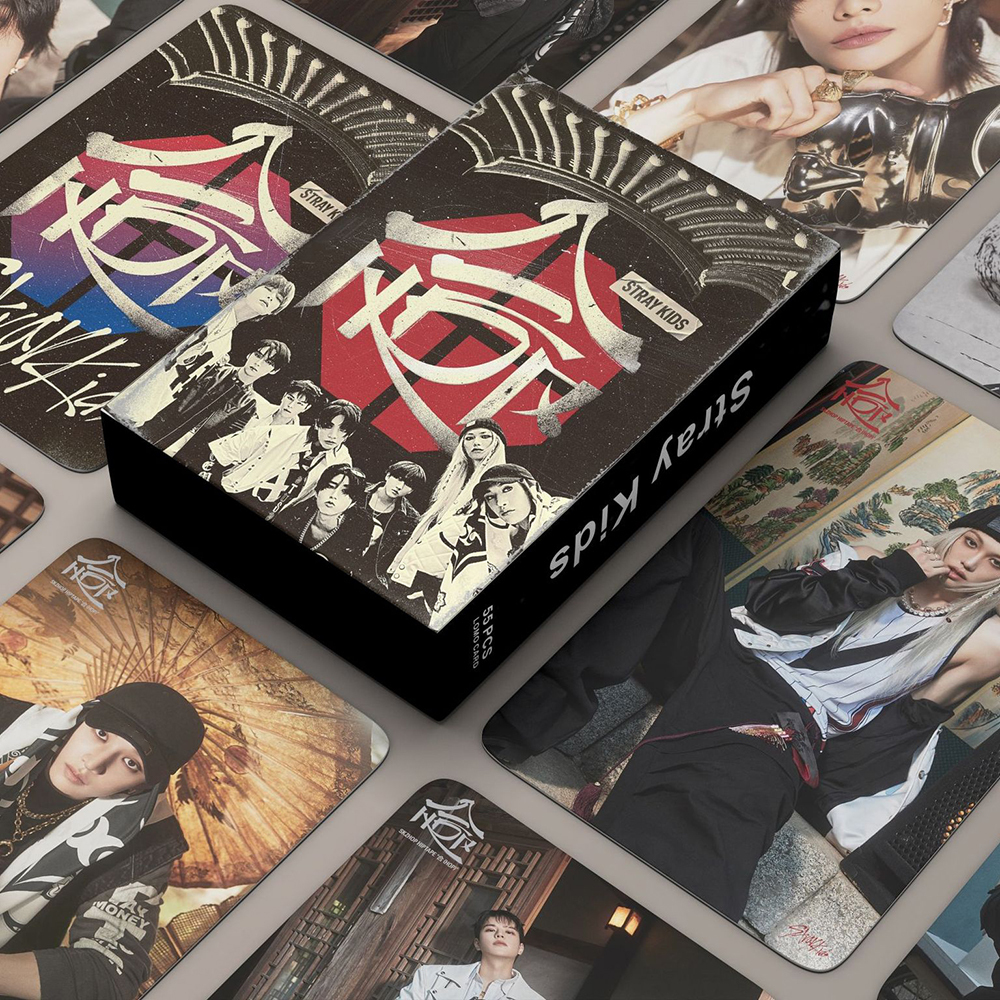 55Pcs/Set KPOP StrayKids HOP Japan Album Lomo Cards Hyunjin Felix