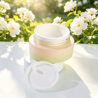 Pot cosmétique en acrylique à double paroi de 20 ml, 30 ml, 50 ml, pot à crème en plastique vide avec joints à tirette pour emballage de lotion et de soins de la peau