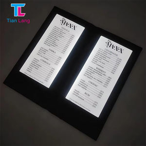 Cubierta de menú iluminada recargable popular para soporte de menú LED de papel de inserción 5,5x11 - Product Image 4