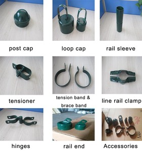 Braccio di supporto singolo <span class=keywords><strong>per</strong></span> recinzione a rete metallica, Fascia di tensione, Cappuccio <span class=keywords><strong>per</strong></span> palo, Accessori e ricambi <span class=keywords><strong>per</strong></span> <span class=keywords><strong>recinzioni</strong></span> a rete metallica - Product Image 2