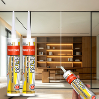 GF7139 Vente directe usine Mastic transparent haute performance en silicone acide pour collage de vitres et verre