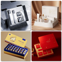 Boîte d'emballage cosmétique haut de gamme sur mesure, style livre, tiroir, boîte cadeau en carton rigide pour soins de la peau avec doublure en éponge