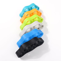 Entrenador de Fuerza de Dedos de Silicona, Anillo de Cinco Dedos para Estirar Dedos de Guitarra, Piano y Violín, Banda de Resistencia, Ejercitador de Agarre