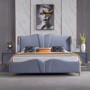 Cama Tapizada Contemporánea, Estructura de Cama King Size de Cuero Sintético, Estructura de Cama Italiana Moderna de Lujo, Tamaño Queen - Product Image 5