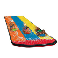 Jouets de jeu d'extérieur gonflables, toboggan aquatique triple rapide, adapté aux enfants pour les jeux dans la cour