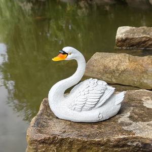 Nổi Thiên Nga Ao Trang Trí Bền Polyresin & Nổi Bức Tượng Trang Trí Sân Vườn Bức Tượng Nhựa Thiên Nga Trắng Nổi Ao Trang Trí - Product Image 4