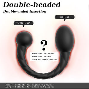 Morbido Silicone anale perline palline palmare Plug anale, doppia testa stimolazione Anus Sex Toy massaggio prostatico femminile Vagina masturbatore - Product Image 4