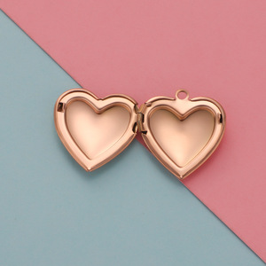 Caja <span class=keywords><strong>de</strong></span> Regalo con Forma <span class=keywords><strong>de</strong></span> Corazón Cristiano en Acero Inoxidable 316L con Acabado Espejo, Accesorio Decorativo Romántico <span class=keywords><strong>para</strong></span> Parejas, Colgante DIY - Product Image 5