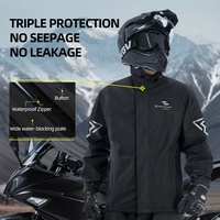Combinaison de pluie réfléchissante pour moto, veste et pantalon imperméables, ensemble pour homme et femme, équipement de pluie pour la conduite nocturne, sans PFAS, conforme aux normes européennes, pour l'extérieur
