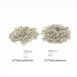 Clasp Ring 1000pcs/bags 5/7/8/10mm Plated ConnectorsI Iron Open Jump Rings Split Rings Jewelry Findings Accessories Clasp Spacer Beads