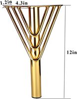 Möbelbeine in Gold-Dreiecksform, 4 Stück, Robuste Metalltischbeine für Sofa, Kommode und Schrank