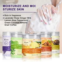 Sel de Bain 350g à l'Extrait Végétal Hydratant et Nourrissant pour Spa, Bain Relaxant Coco, Escargot, Amande, Gingembre, Lavande, Soin Non Irritant pour la Peau